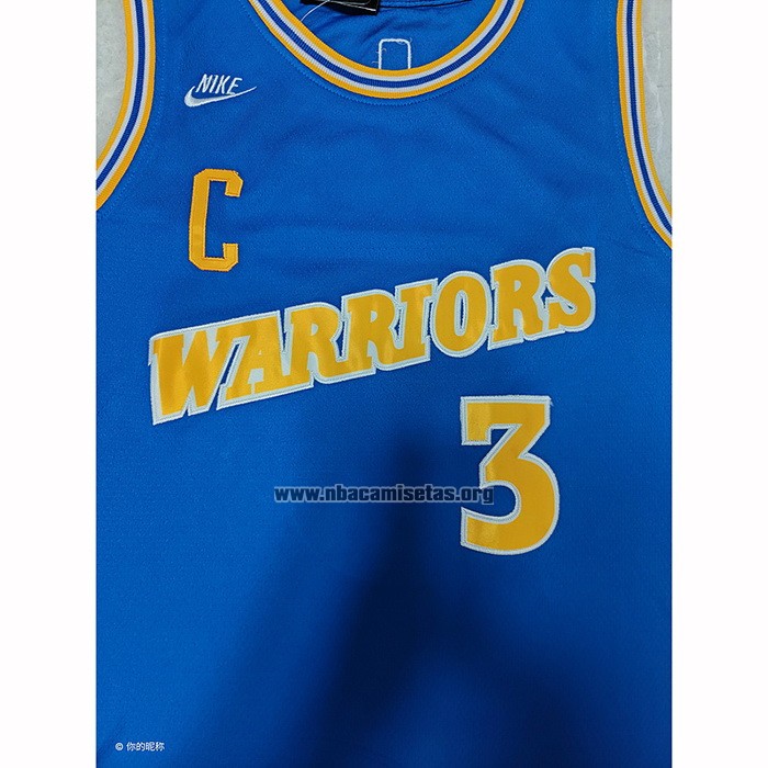Camiseta Golden State Warriors Jordan Poole NO 3 Classic 2022-23 Azul